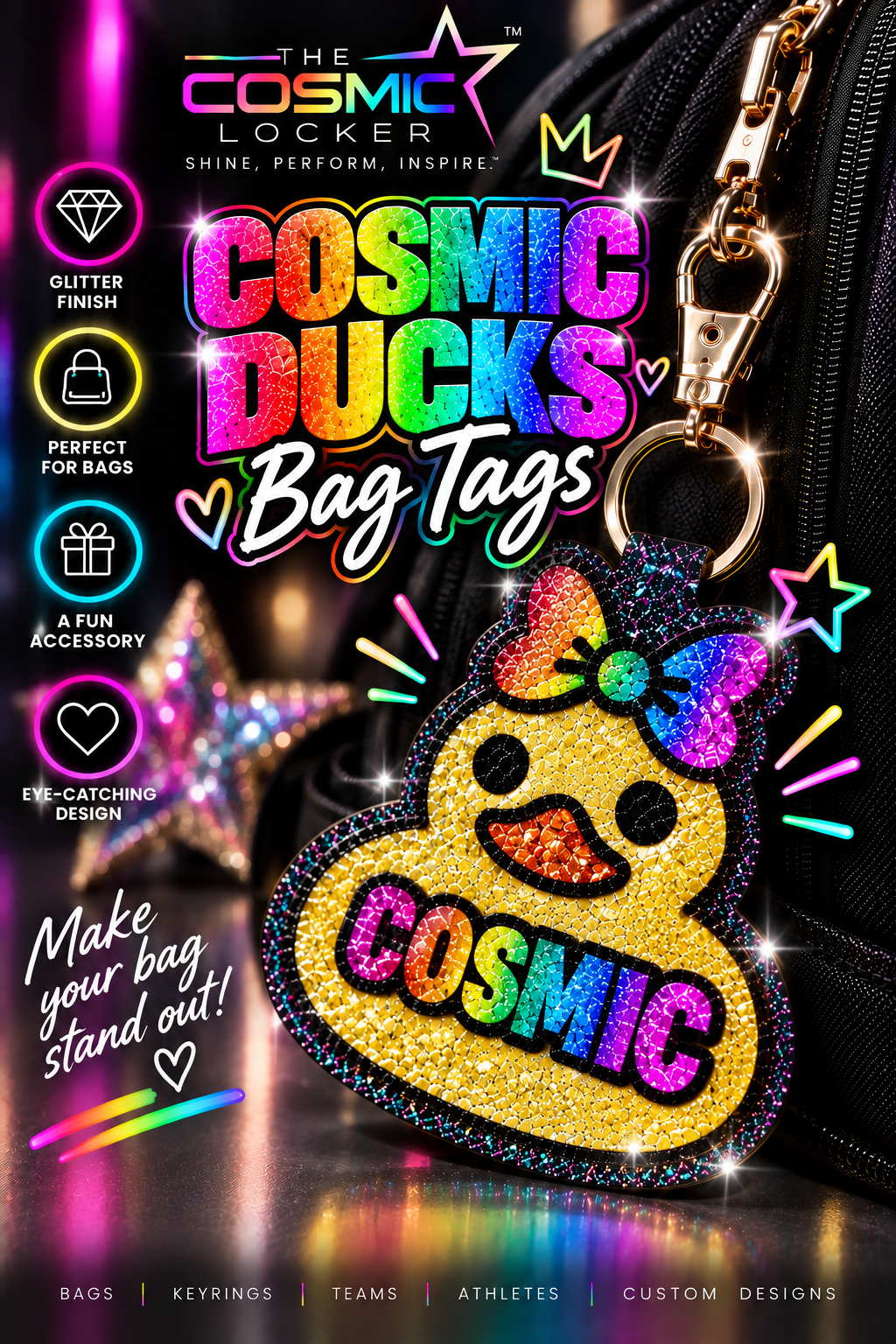 Cosmic Duck Bag Tags
